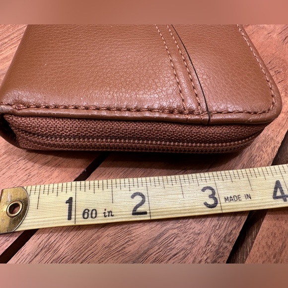 Michael Kors brown leather zippered wallet. Light use. - Picture 7 of 13